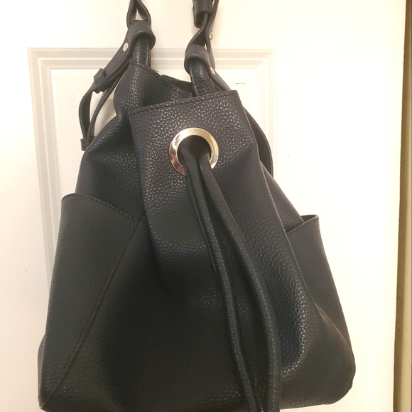 Vegan Leather Navy Blue Handbag - Picture 1 of 6